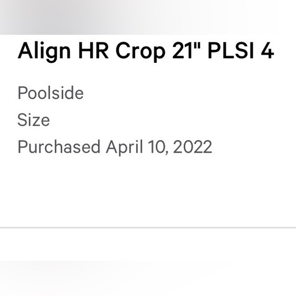 lululemon athletica Poolside Align Leggings 21” - Picture 6 of 6